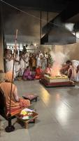 Pradhana Homa and Purnahuti of Shat Pranava Mahamrityunjaya Homa at SCM Shirali (15 Feb 2024)